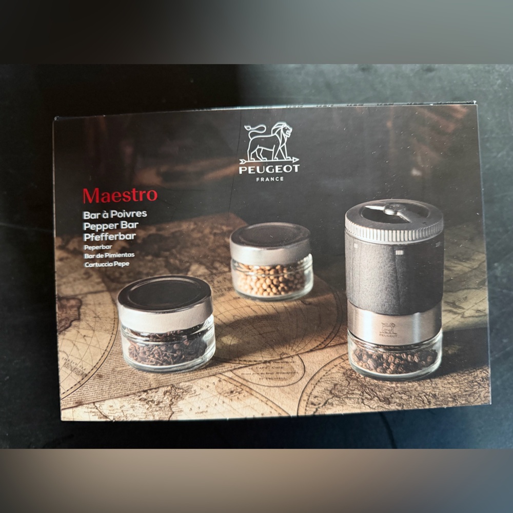 Peugeot Black and Silver Pepper Mill